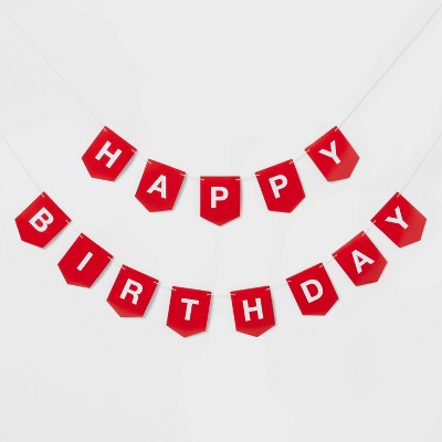 Red "Happy Birthday" Banner - Spritz