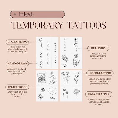 INKED By Dani Deluxe Gift Set Temporary Tattoo Gift Set - 2Pk