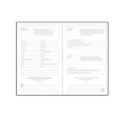 Marie Kondo for BlueSky 2025 Weekly/Monthly Planner 8.19"x5.16" Charcoal Fabric