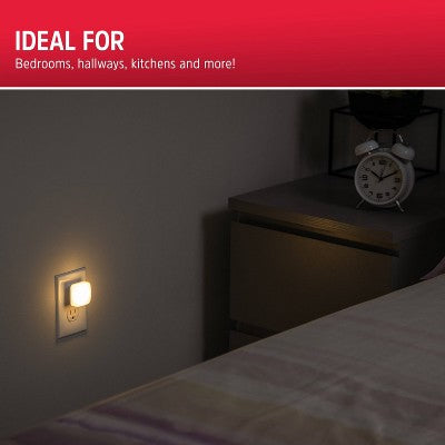 Energizer 4pk Square Glo Dot Light Sensing 3000K Nightlights White
