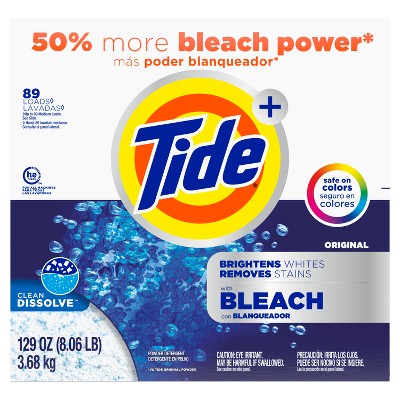 Tide Original Plus Bleach Powder Laundry Detergent - 89 Loads
