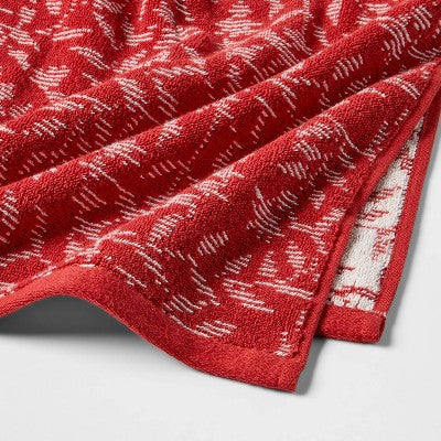 Americana Floral Bath Towel Red - Threshold