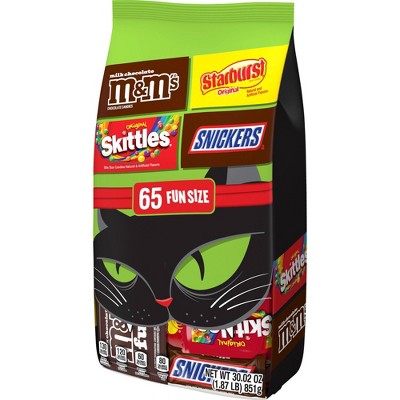 Mars - Halloween Candy Chocolate Fruity Variety Bag - 30.02oz/65ct