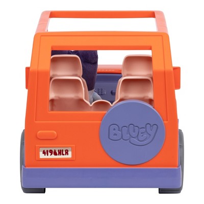 Bluey Buddies Big Heeler 4 Wheel Drive Doll Playset - 3pk: Plush Character Set, BBC Licensed, Plastic & Fabric