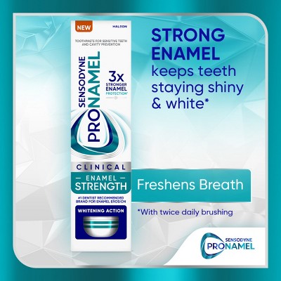 Sensodyne Pronamel Fluoride Clinical Enamel Strengthening & Whitening Action Toothpaste - 3.4oz