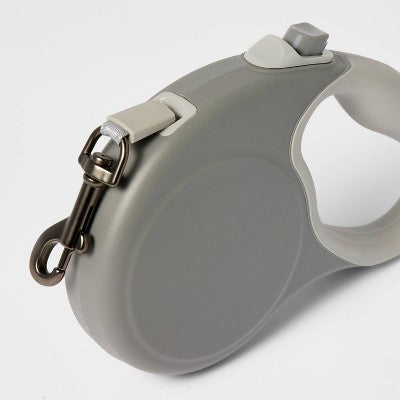 Retractable Dog Leash - M - Gray - Boots & Barkley