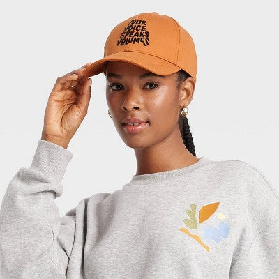 Black History Month Satin-Lined Baseball Hat - Brown