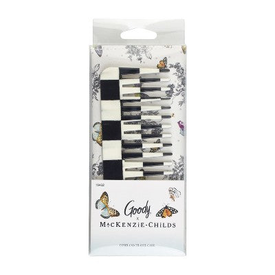 MacKenzie-Childs x Goody Comb and Case Courtly Check and Butterfly Toile - 2ct