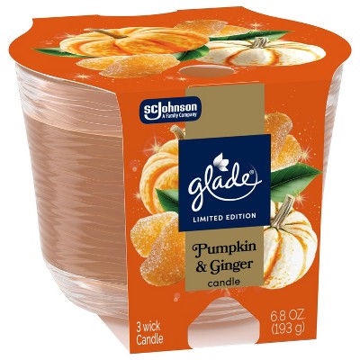 Glade 3 Wick Candle - Pumpkin & Ginger - 6.8oz