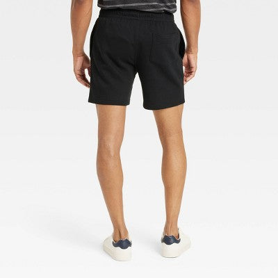 Men's Every Wear 7" Ultra Soft Fleece Pull-On Shorts - Goodfellow & Co Black XS