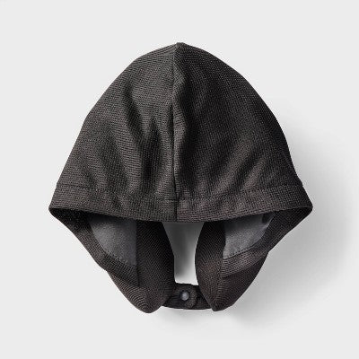 Travel Hoodie Neck Pillow Black - Open Story?