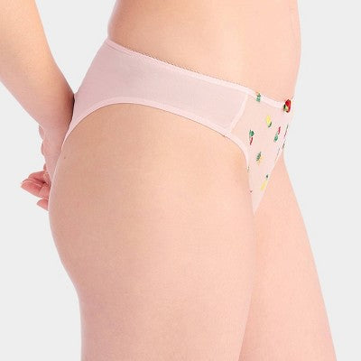 Parade Women's 2pk Silky Mesh Fashion Cheeky Underwear - Farmers Market/Eightball S: Recycled Nylon, Mid Rise, Cotton Gusset
