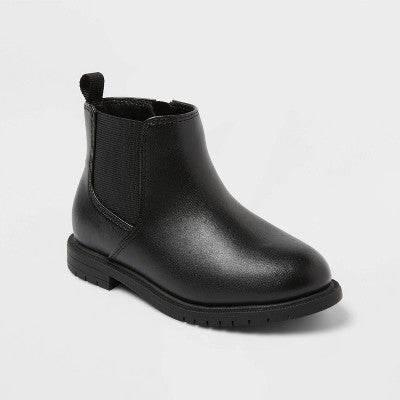 Toddler Girls Tanner Chelsea Ankle Boots - Cat & Jack Black 10T