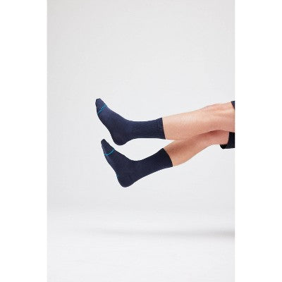 STANCE Men's Striped Duncans Crew Socks 2pk - Navy Blue/Gray/White 6-12