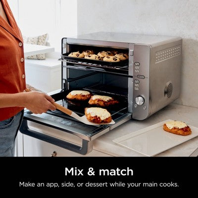 Ninja Double Stack XL Countertop Oven and Air Fryer with SmartFinish & DualZone Technology DCT601: Stainless Steel, Convection Bake, Air Fry (LOCAL PICKUP ONLY)