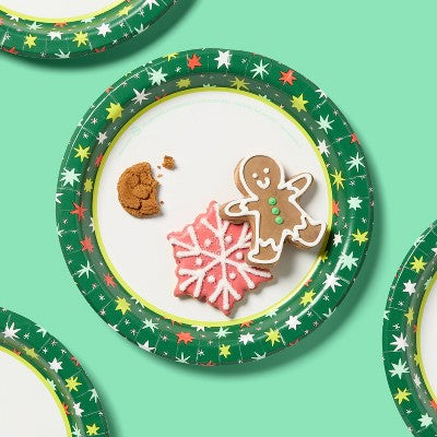 Holiday Disposable Plates - Quilted Star - 10" - 24ct - up&up