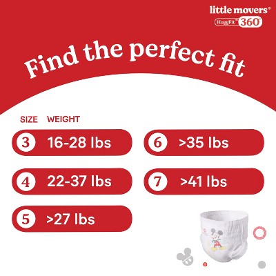 Huggies Little Movers HuggFit 360 Disposable Diapers - Size 5 - 100ct