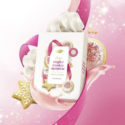 Dove Beauty Limited Edition Holiday Treat Bar Soaps - Sugar Cookie Sprinkle - 15oz/4pk