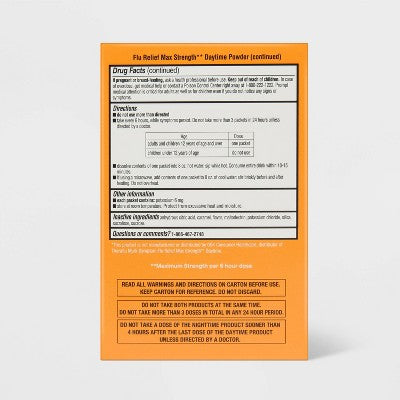 Multi-Symptom Max Flu Relief Day and Night Combo Pack Powder - Acetaminophen - Honey Lemon - 12ct - up&up