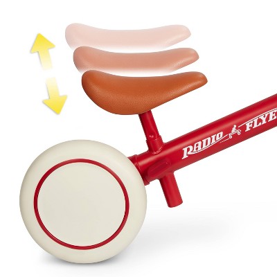 Radio Flyer Steady Start 8'' Kids' Balance Bike - Red: Steel Frame, Adjustable Seat