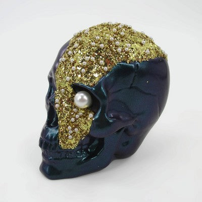 Halloween Skull Decorative Sculpture Black - Bullseye's Playground