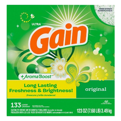 Gain Ultra HE Original Powder Laundry Detergent - 133 Loads/123oz