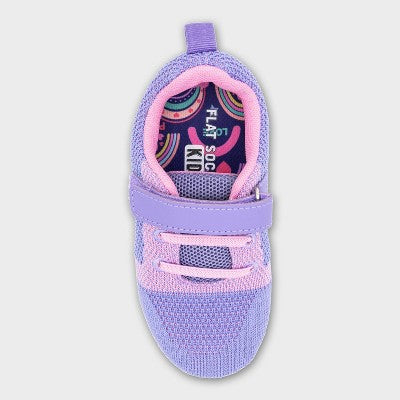 Kids' FLAT SOCKS No Show Cushioned Socks - One Size Fits Most Rainbow: Trim to Size, Polyurethane Foam, Foot Odor Control