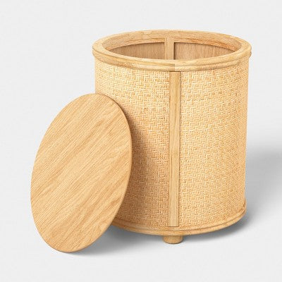 Woven Storage Side Table with Removable Top and Rattan Weave Natural - Threshold