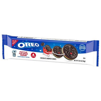 Oreo Red and Green Festive King Size Limited Edition Christmas Cookies - 2.04oz