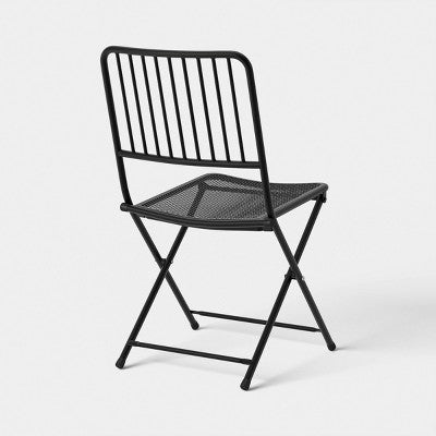 Wire Back Outdoor Patio Chair Black - Room Essentials (LOCAL PICKUP ONLY)