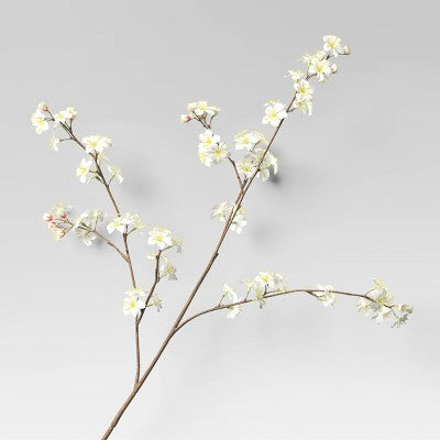White Cherry Blossom Artificial Branch - Threshold (LOCAL PICKUP ONLY)