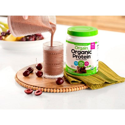 Orgain Organic Vegan Plant Based Protein Powder - Creamy Chocolate Fudge - 16.32oz