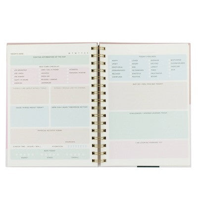 Continental Accessory Journey to Wellness Guided Twin Wire Journal 6.75"x8.5" 100 Sheets