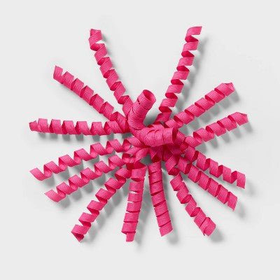 7.5" Grosgrain Fabric Curl Swirl Gift Bow Dark Pink - Spritz