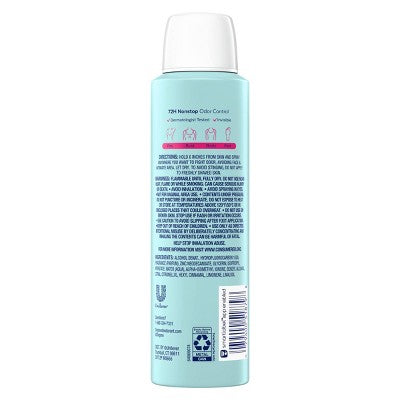 Degree 72H Odor Protection Whole Body Deodorant Spray for Women Rose & Waterlily - Aluminum-Free 4oz