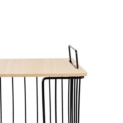 Wide Stackable Wire Baskets Black Open - Bullseye's Playground