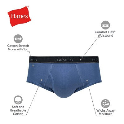 Hanes Premium Men's Cotton Stretch Briefs - Gray/Black S