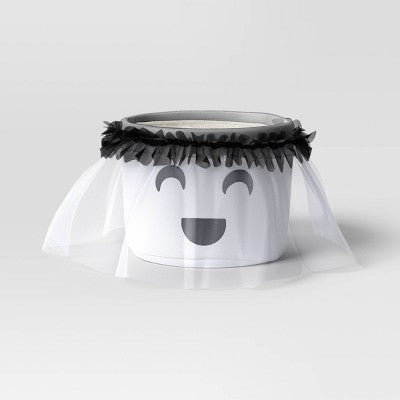 Halloween Light Up Plush Ghost Round Polyester Trick or Treat Pail - Hyde and EEK! Boutique