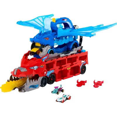 Hot Wheels City Ultimate Dragon Hauler Toy Vehicle Playset - 4pk