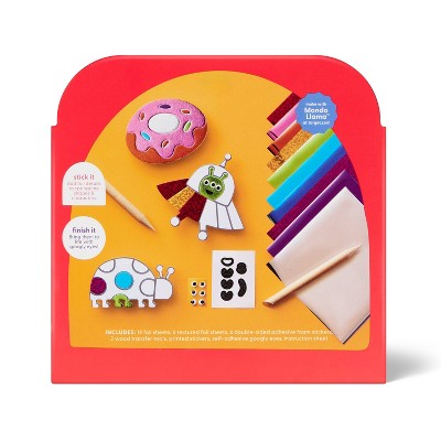 12ct Foil Art Stickers Craft Activity Kit - Mondo Llama