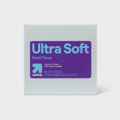 Spring Three Birds Ultra Soft Facial Tissue - 65ct - up&up: Square Container, 3-Ply