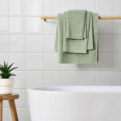 Turkish Cotton Bath Towel Green - Wellbe