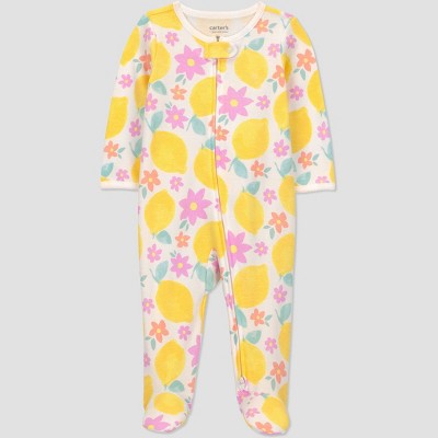Carter's Baby Girls' Fruit Sleep N' Play - Yellow/Ivory 9M