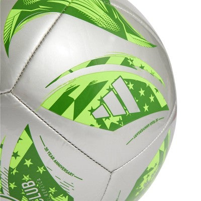 Adidas MLS Size 5 Club Sports Ball - Silver: TPU Shell, Butyl Bladder, All Ages