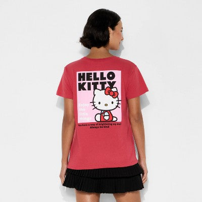 Women's Hello Kitty Short Sleeve Graphic T-Shirt - Red M
