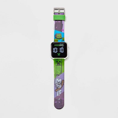 Boys' Minecraft Watch Set with Flashlight - Green