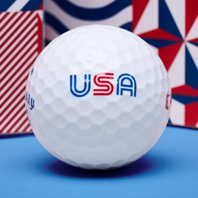 Callaway Super Soft Stars and Stripes Golf Balls - White/Red