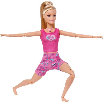 Barbie Mindful Moves Fashion Doll in Yoga Clothes with Audio, Lights and Music, Blonde with Pet