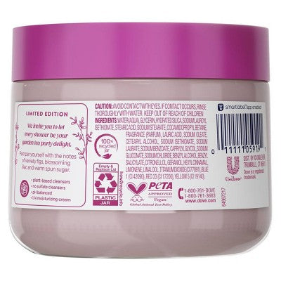 Dove Beauty Garden Tea Party Body Scrub - Velvet Fig Bloom - Limited Edition - 15oz