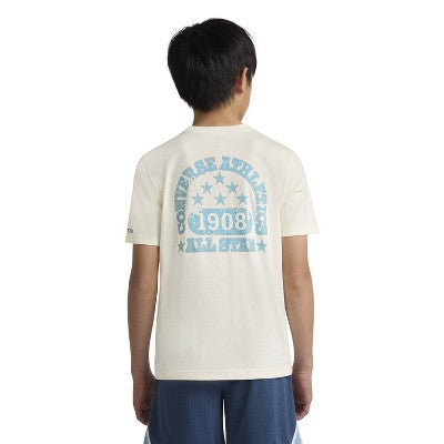 Converse Boys' Short Sleeve ' Athletics' T-Shirt - Cream XL